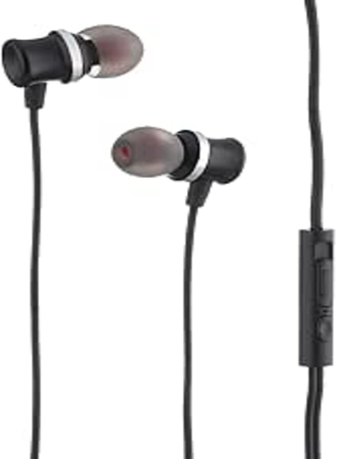 Tingwode T606 Wired Music Earphone Simple Design Containing HD Sound Quality With Microphone And 3.5 Mm jack - Black